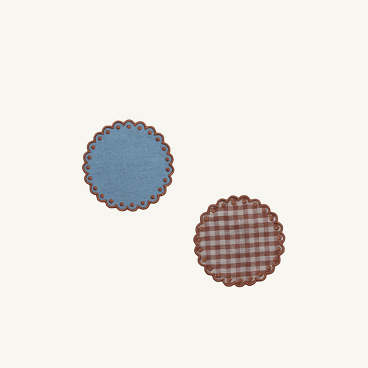 scalloped coaster - set of 2 (reversible)